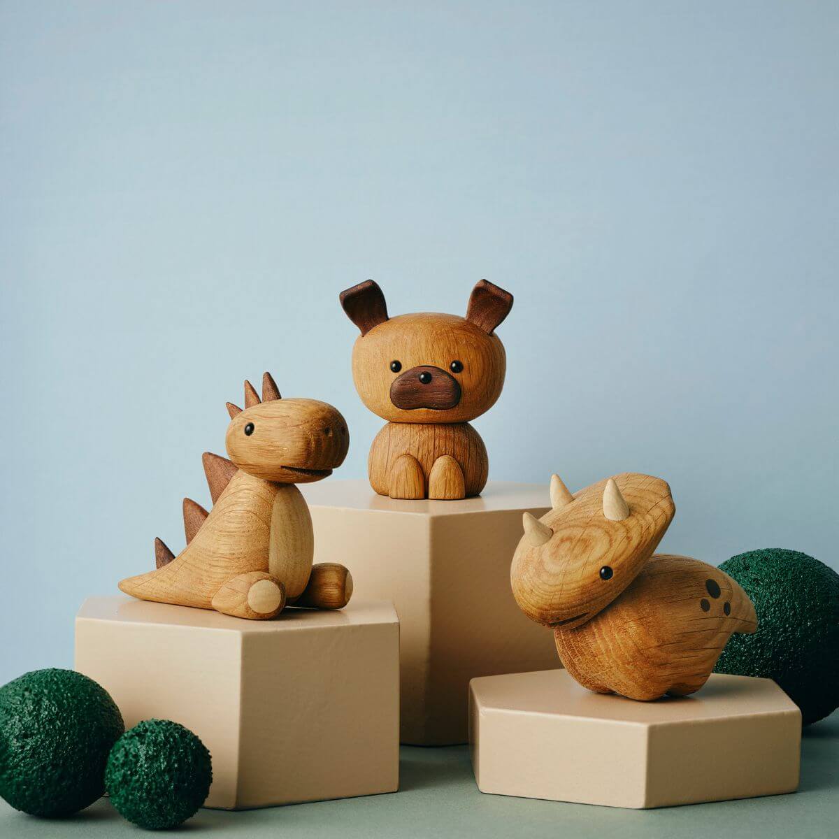 連休SALE　lucie kaas BORDFOLK 人形型木製置物 2個セット Buller Wooden Figure – Cute Kawaii-Inspired Wooden Decor – Lucie Kaas