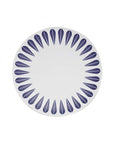 Lotus Plate | White, Dark Blue PLATE - Lucie Kaas