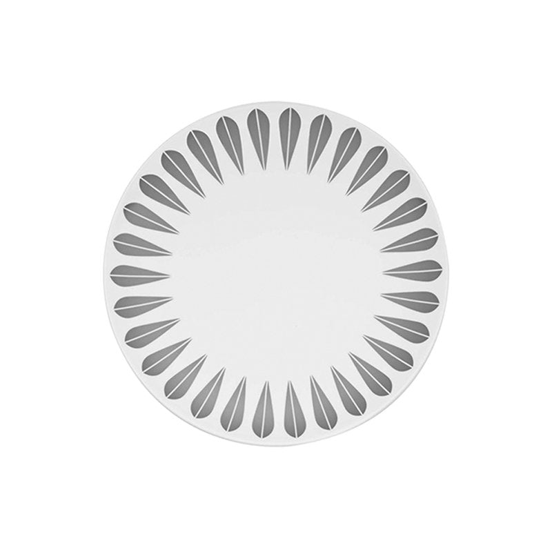 Lotus Plate | White, Grey PLATE - Lucie Kaas