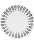 Lotus Plate | White, Grey PLATE - Lucie Kaas