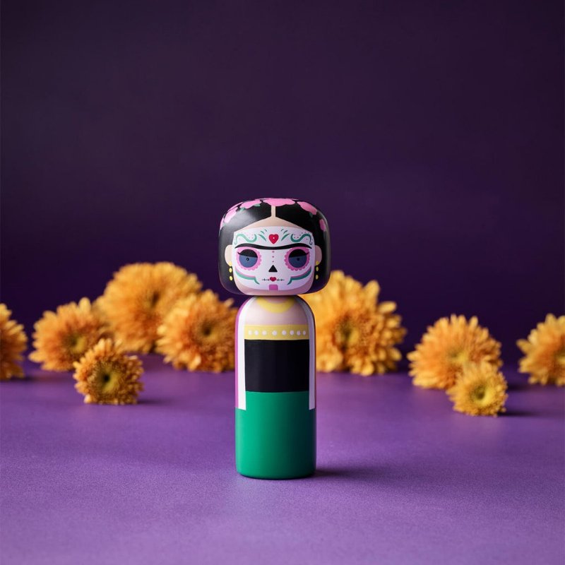 Kokeshi Doll - Frida, Dia De Los Muertos – Lucie Kaas