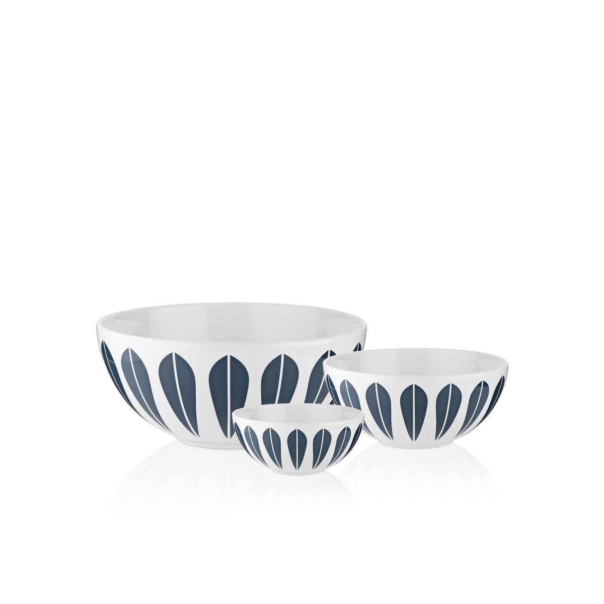 Lucie Kaas, ARNE CLAUSEN Kollektion, Lotus Skål | Hvid, Mørkeblå, Skåle