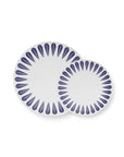 Lotus Plate | White, Dark Blue PLATE - Lucie Kaas