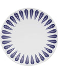 Lotus Plate | White, Dark Blue PLATE - Lucie Kaas