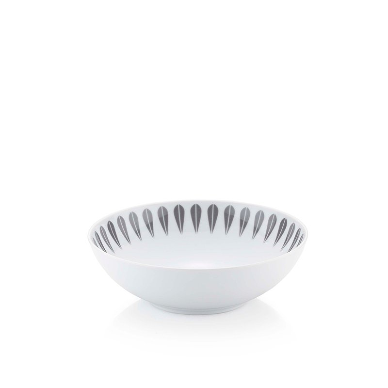 Lotus Deep Plate | White, Grey DEEP PLATE - Lucie Kaas