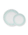 Lotus Plate | White, Mint Green PLATE - Lucie Kaas