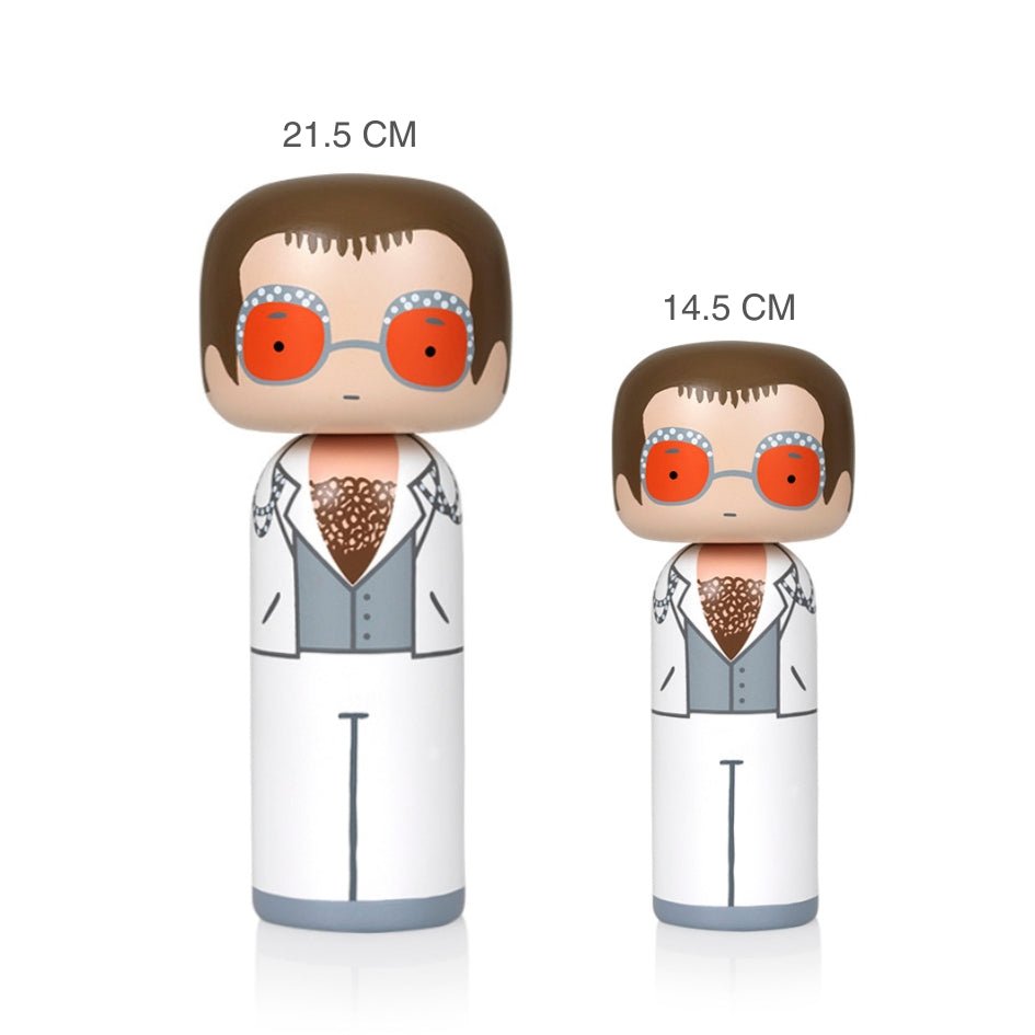 Lucie Kaas, SKETCH.INC FOR LUCIE KAAS, Kokeshi | Elton White Outfit, figurer i to størrelser