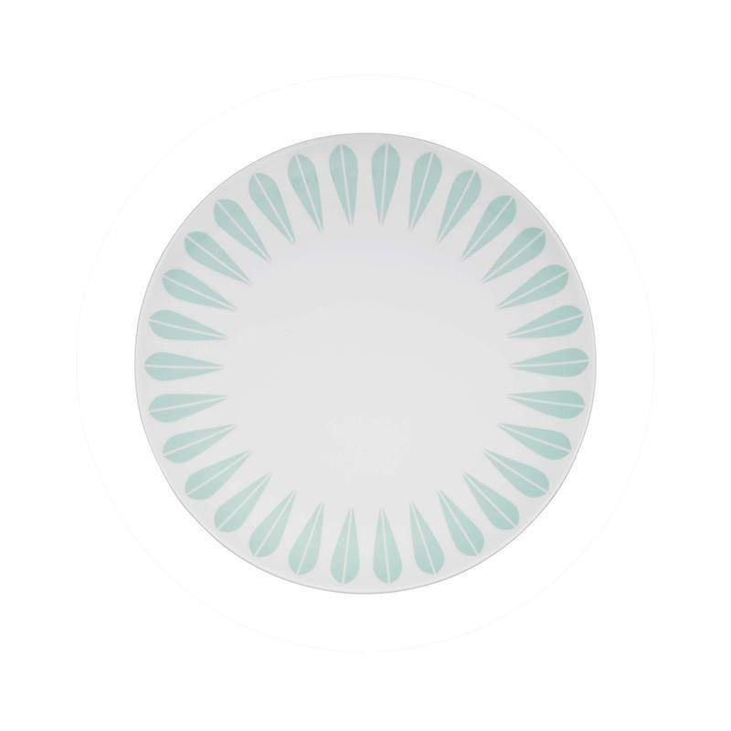 Lotus Teller | Weiß, Mintgrün PLATE - Lucie Kaas