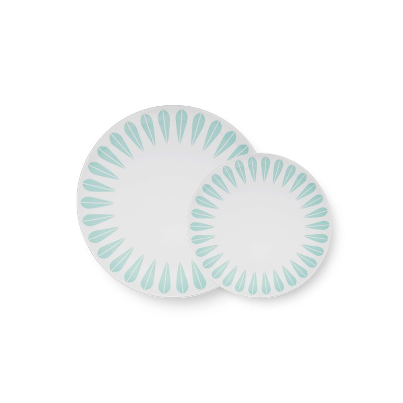 Lotus Teller | Weiß, Mintgrün PLATE - Lucie Kaas