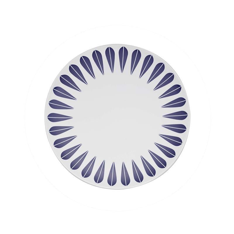 Assiette Lotus | Blanc, Bleu foncé ASSIETTE - Lucie Kaas