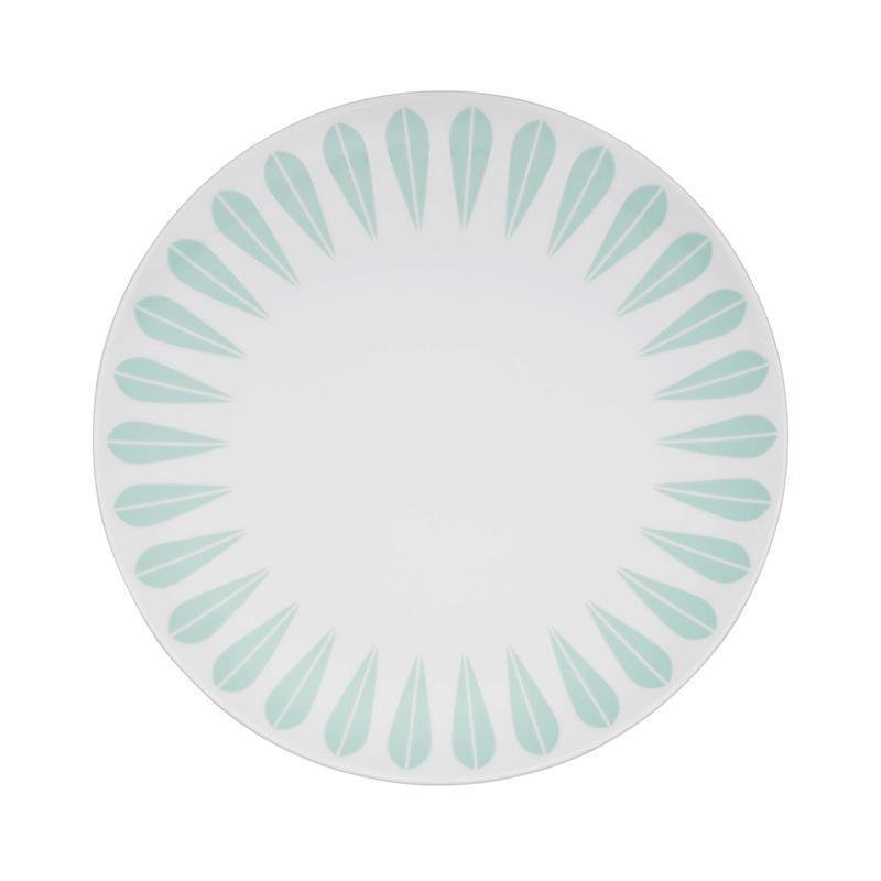 Assiette Lotus | Blanc, Vert Menthe ASSIETTE - Lucie Kaas