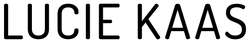 Svart-hvitt-logoen til Lucie Kaas med stilisert tekst.