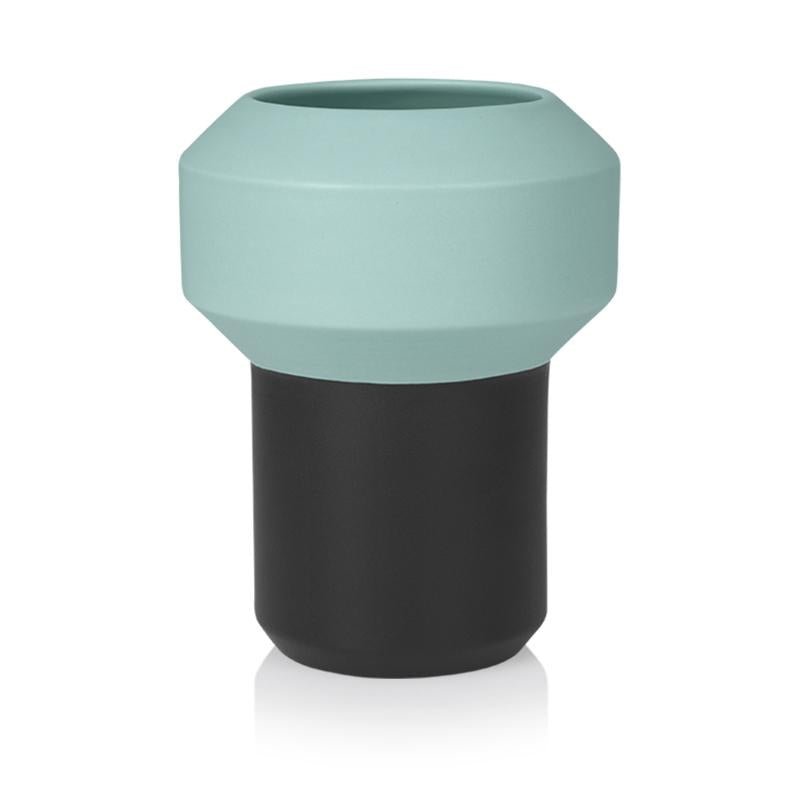 Vase | Mintgrønn, svart VASE - Lucie Kaas