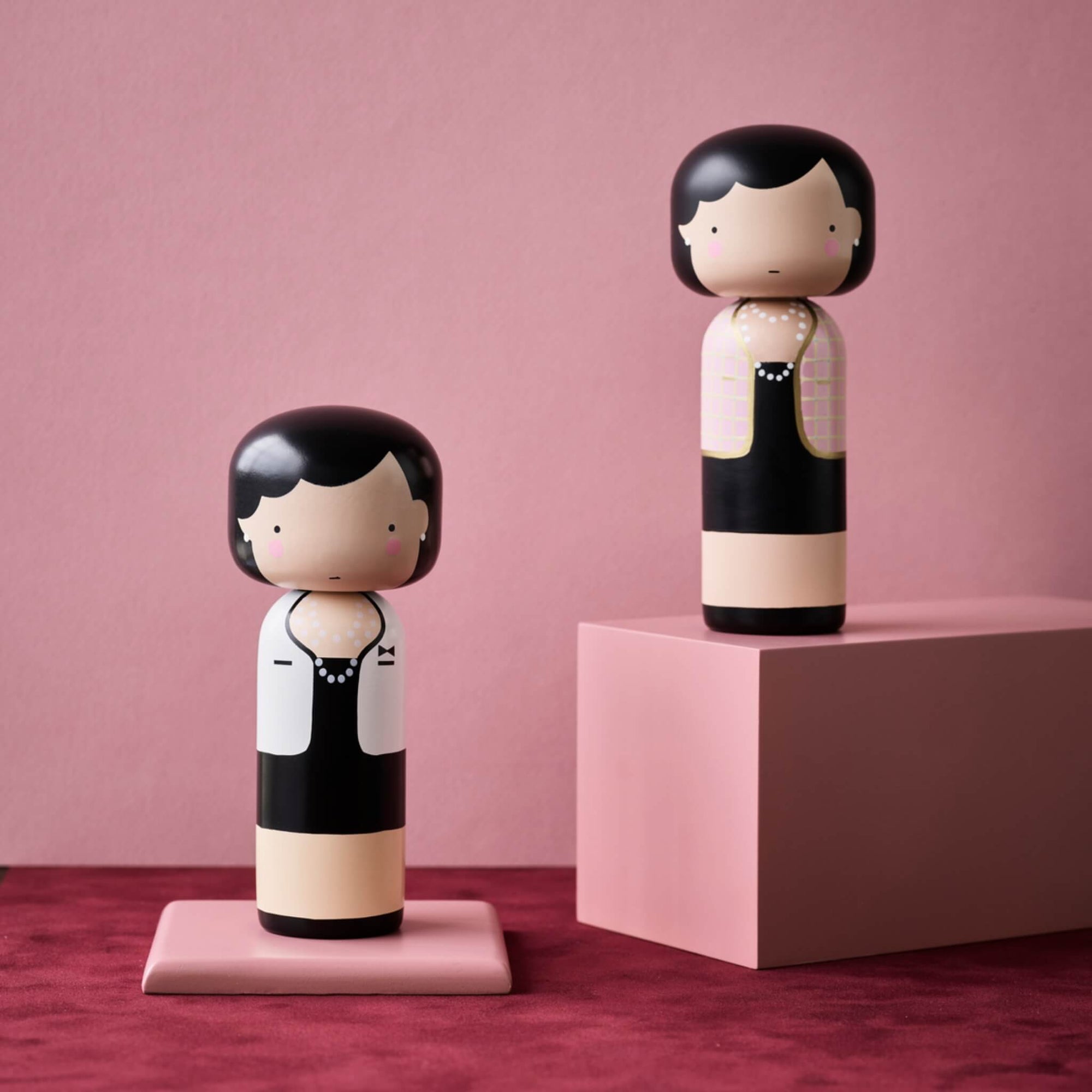 Lucie Kaas, SKETCH.INC FOR LUCIE KAAS, Kokeshi | COCO in pink, Collectible Figurines