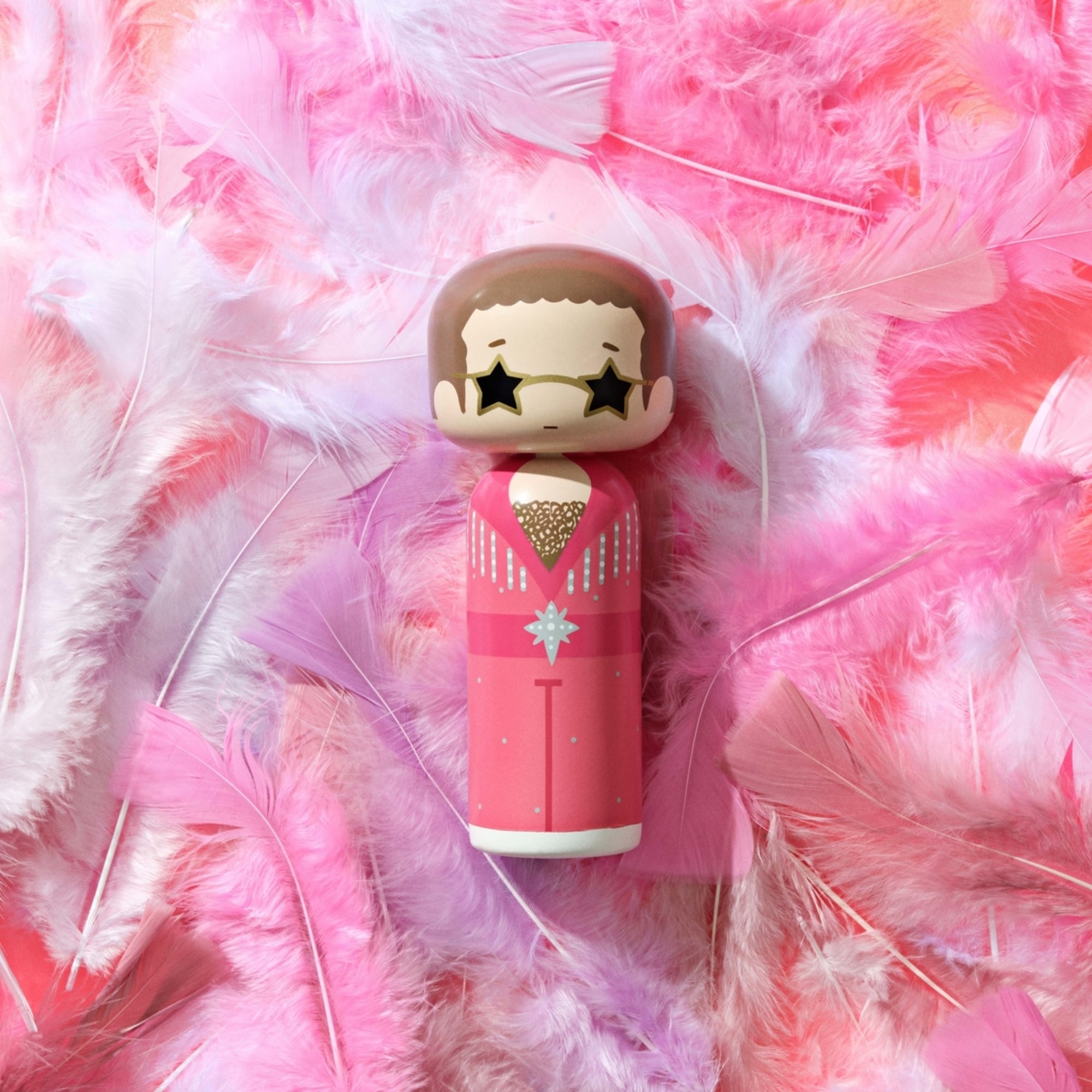 Lucie Kaas, SKETCH.INC FOR LUCIE KAAS, Kokeshi | Elton John pink outfit collection, Collectible Figurines