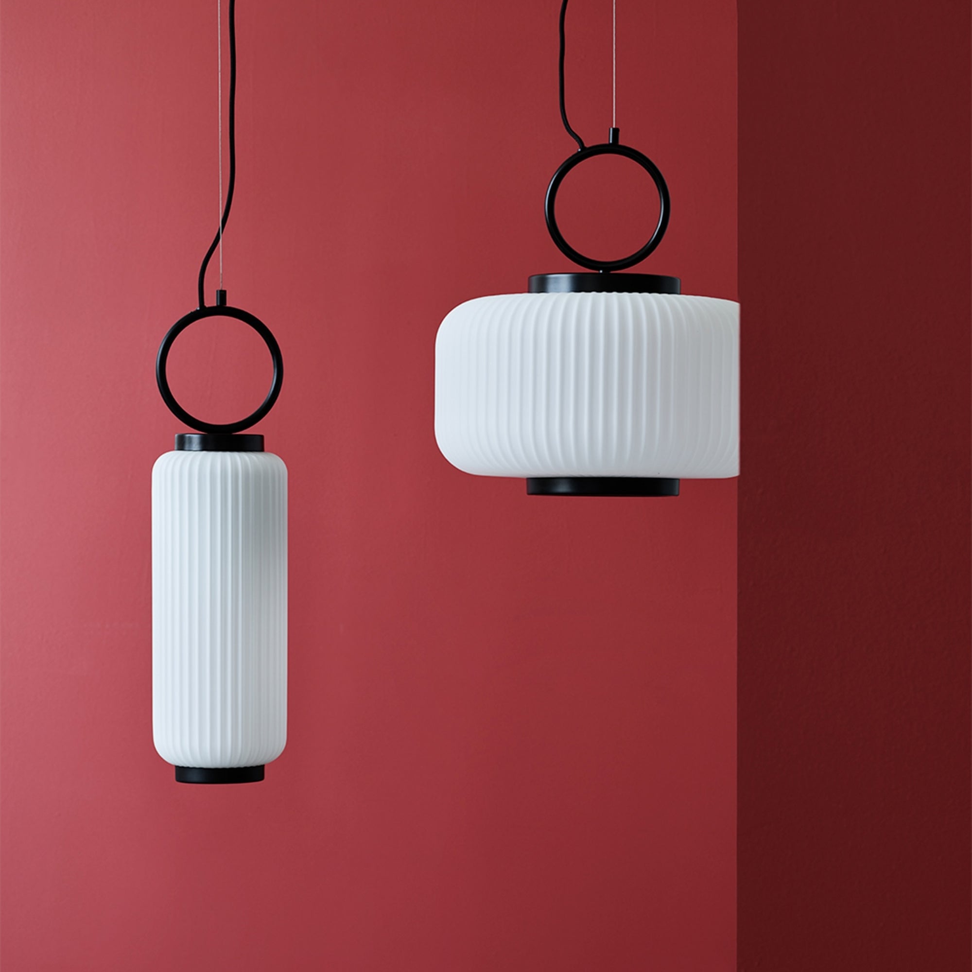 Small Lantern Pendant | White, Black SMALL LANTERN PENDANT - Lucie Kaas