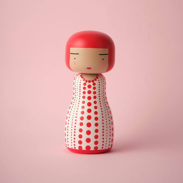 Limited Edition Dot Kokeshi Doll - Red, 1 of 1000 – Lucie Kaas