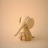 Lucie Kaas wooden elephant figurine with long trunk and round feet, minimalist decor