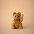 Lucie Kaas wooden waving bear figurine kokeshi doll in natural oak finish, minimalist interior decor