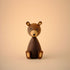 Lucie Kaas wooden kokeshi bear figurine, minimalist brown bear with light snout
