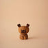 Lucie Kaas wooden kokeshi dog figurine, carved oak with dark snout and ears