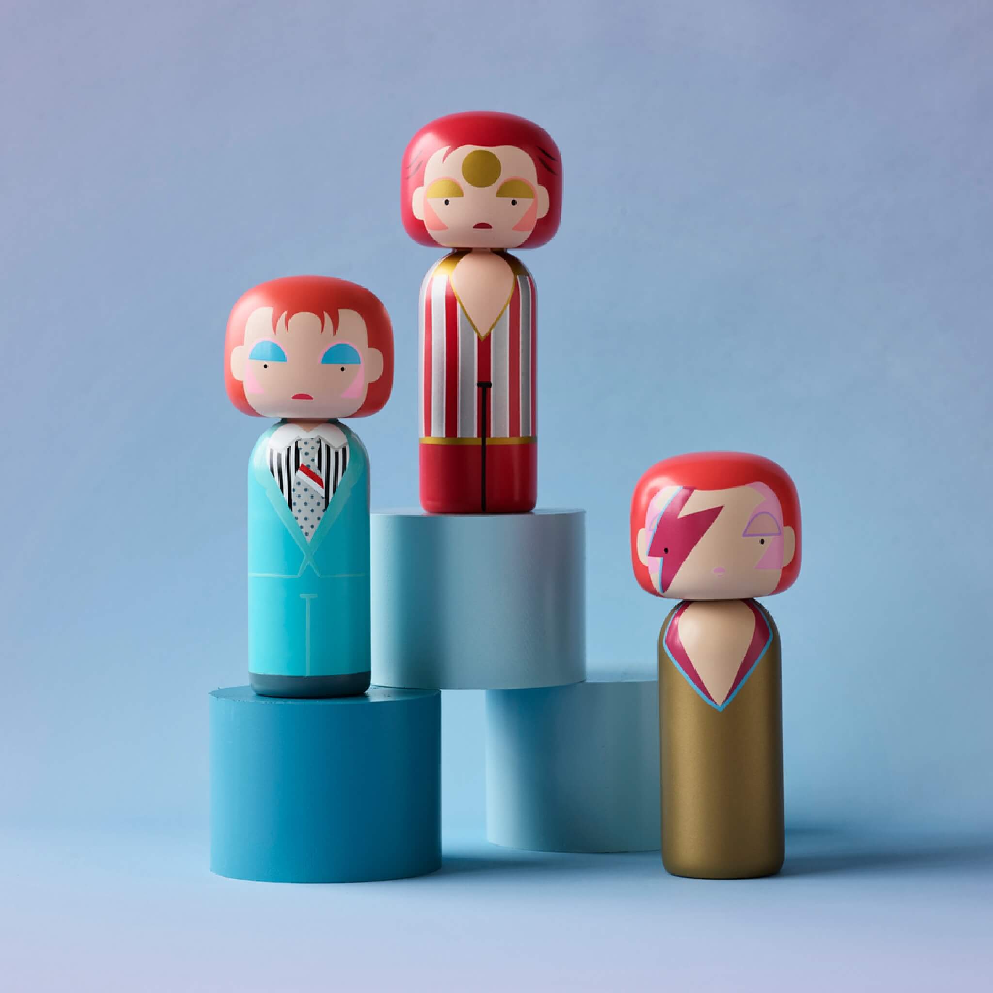 David Bowie Kokeshi | Aladdin Sane Collectible – Lucie Kaas