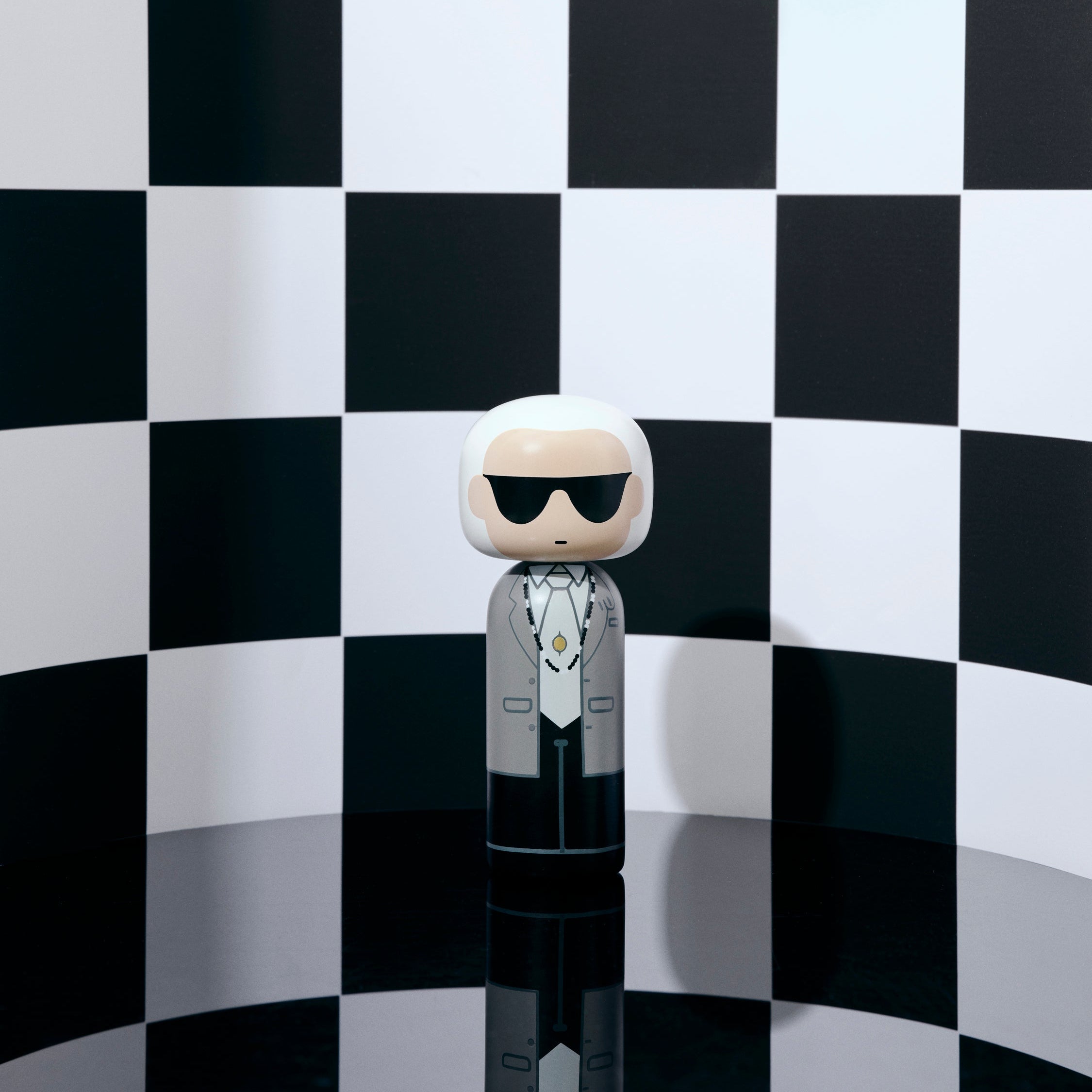 Limited Edition Kokeshi Doll Inspired by Karl's Iconic Style