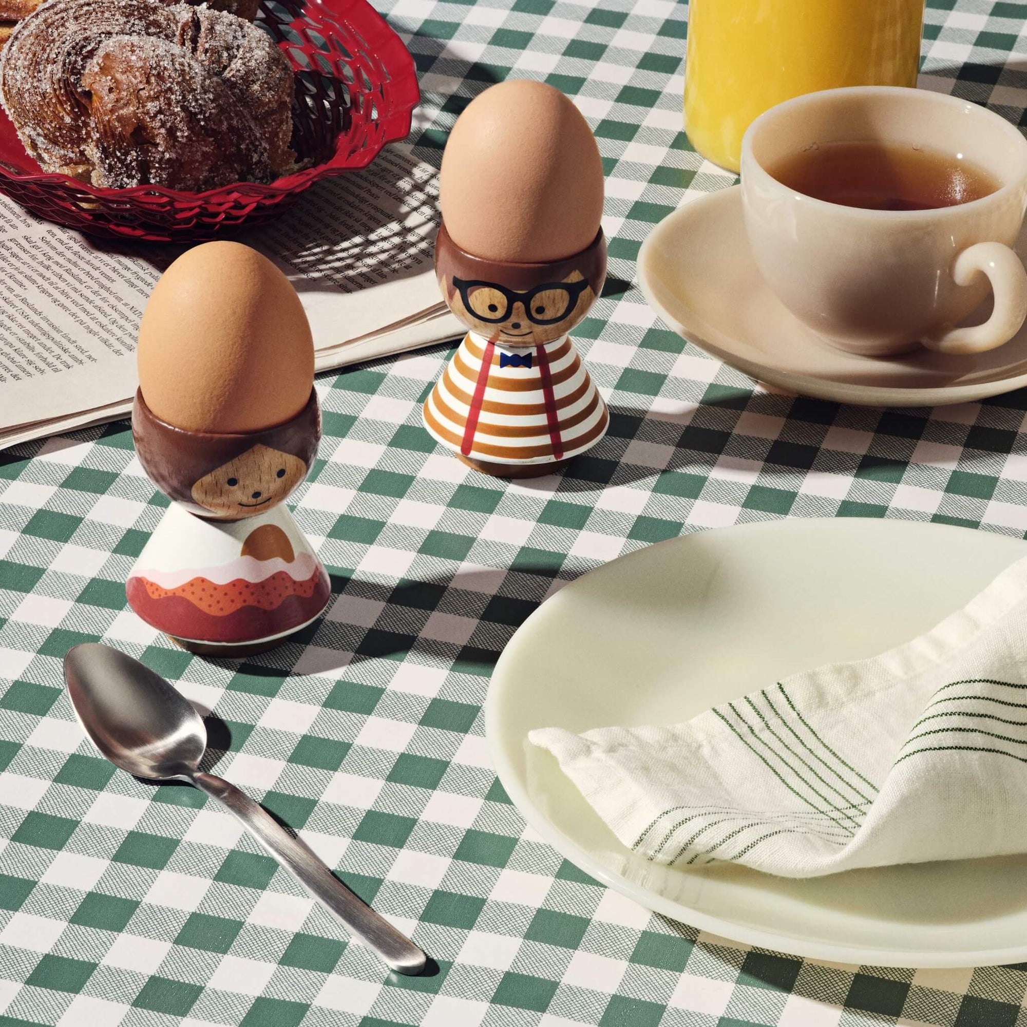 Lucie Kaas, BORDFOLK, Egg Holder | Poppy, Egg Cups