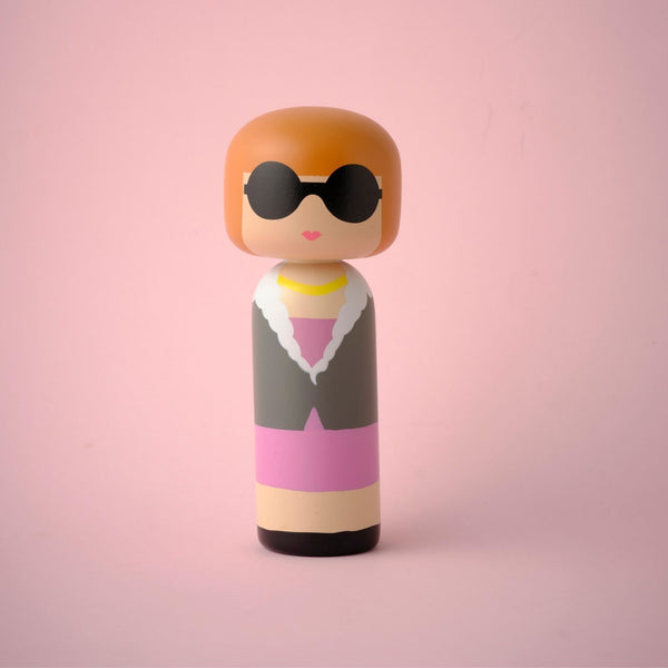 LUCIE KAAS Kokeshi doll anna 置物 オブジェ 北欧 Anna Kokeshi Doll | Celebrated Women Icons – Lucie Kaas