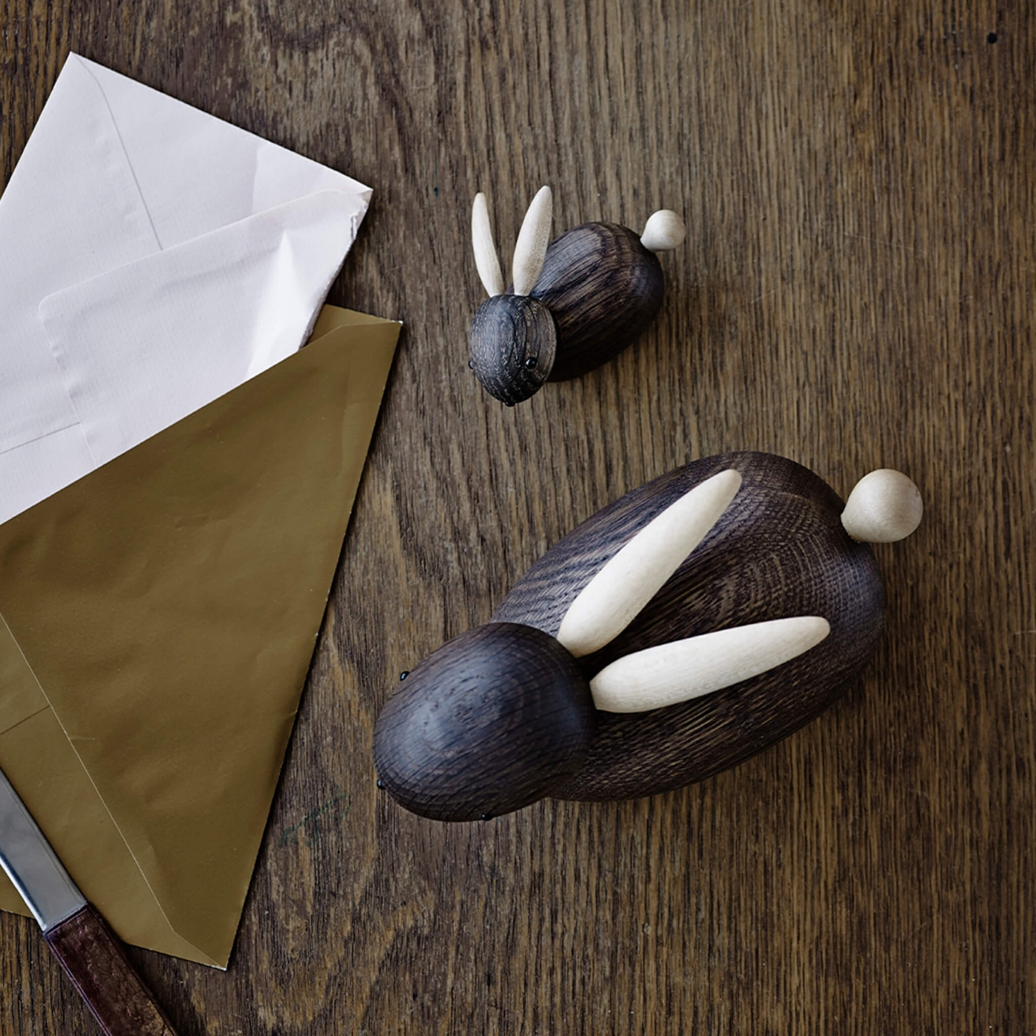 Rabbit | Smoked Oak | WOODEN ANIMALS – Lucie Kaas