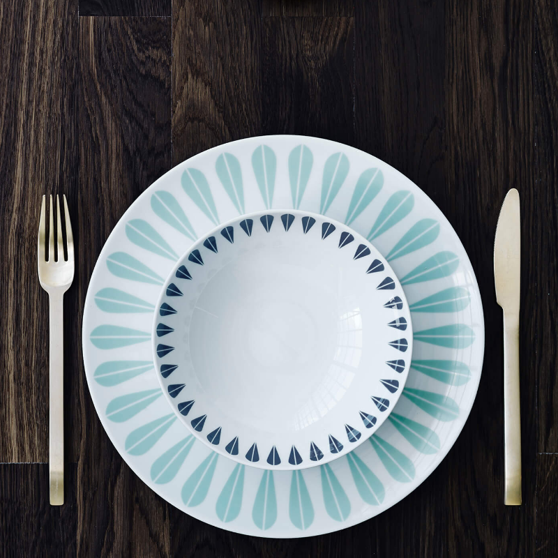 Lucie Kaas, ARNE CLAUSEN COLLECTION, Lotus Deep Plate | White, Grey, Plates