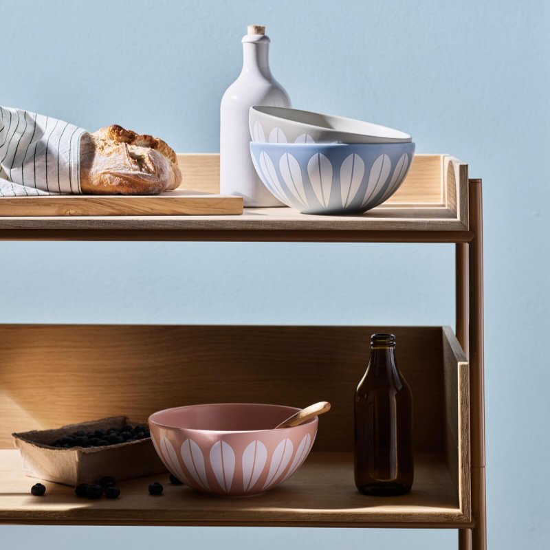 Lotus Bowl | White, Dark Blue | ARNE CLAUSEN COLLECTION – Lucie Kaas