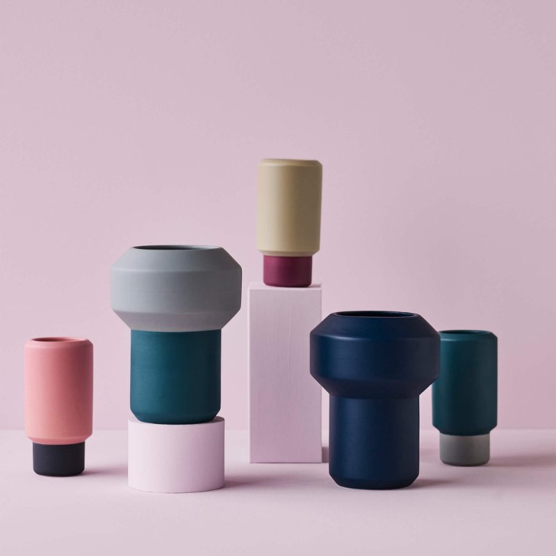Vase | Mint Green, Pink VASE - Lucie Kaas