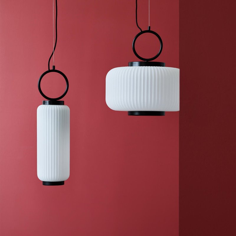 Lucie Kaas, MOONBEAM, Large Lantern Pendant | White, Black, Lamps