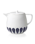 Lotus Tea Pot | White, Dark Blue TEA POT - Lucie Kaas