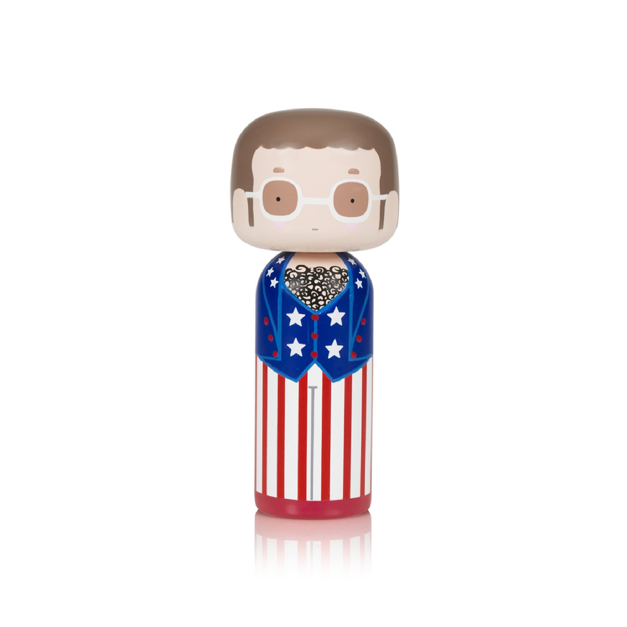 Elton John USA : Poupée Kokeshi unique à collectionner
