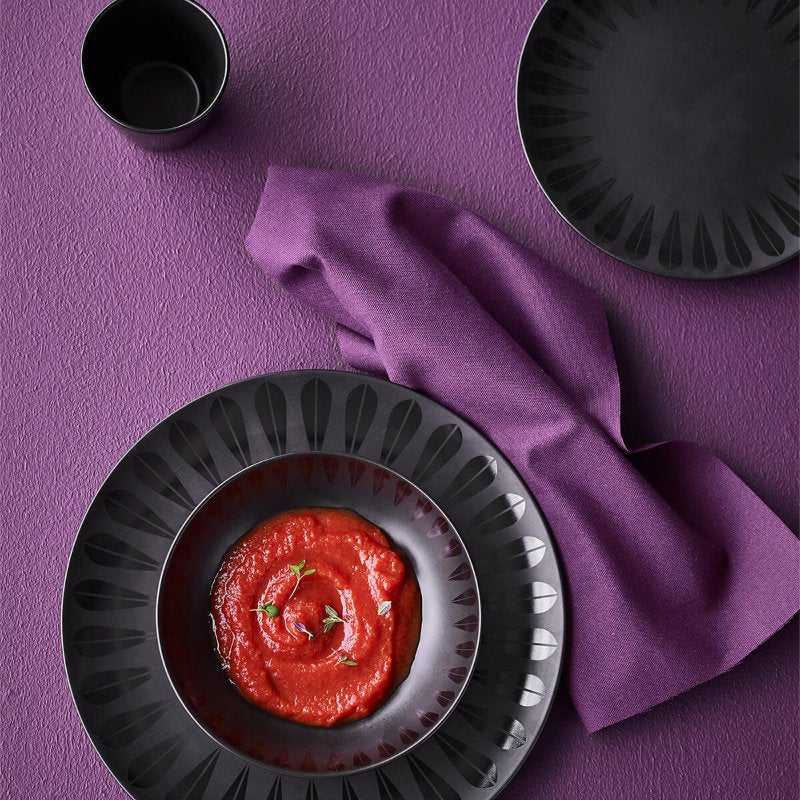 Lotus Deep Plate | Black DEEP PLATE - Lucie Kaas