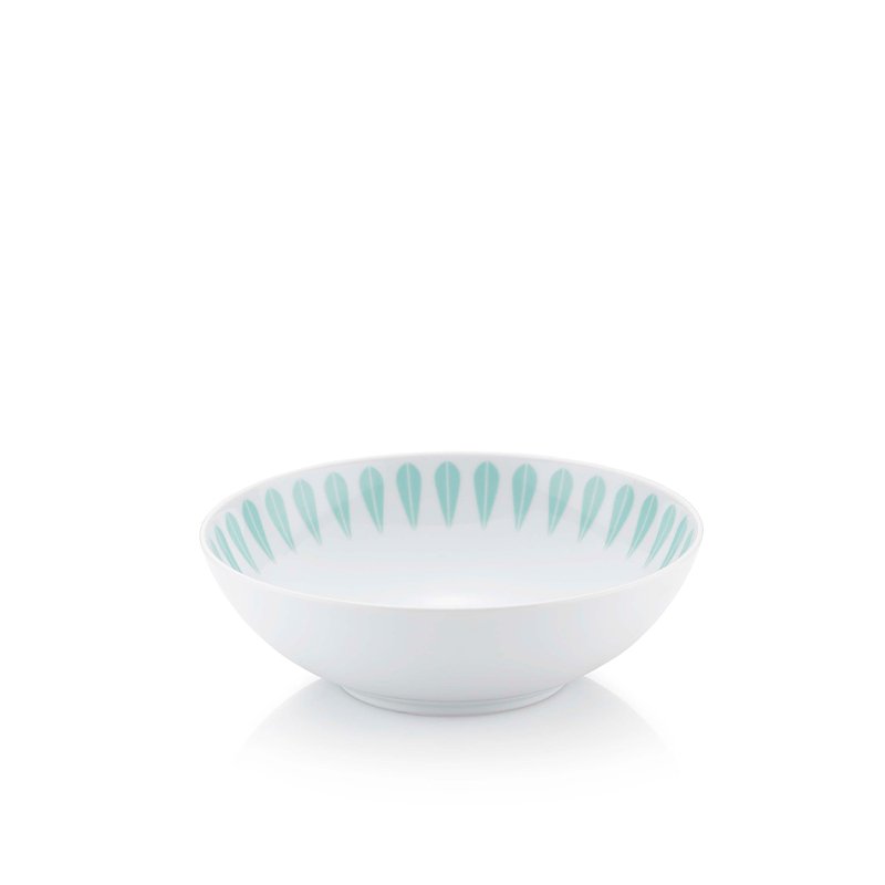 Lotus Deep Plate | Hvit, Mint Green DEEP PLATE - Lucie Kaas