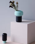 Vase | Mintgrønn, svart VASE - Lucie Kaas